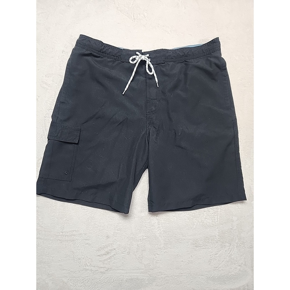 Goodfellow‎ & Co. 9" Inseam Board Shorts Size Large Sits At Knee NWT Black